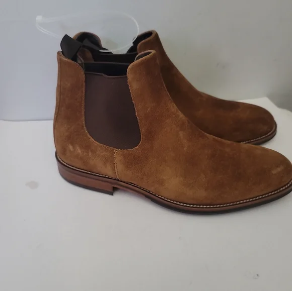 To Boot New York Shelby II Mid Brown Suede Chelsea Boot